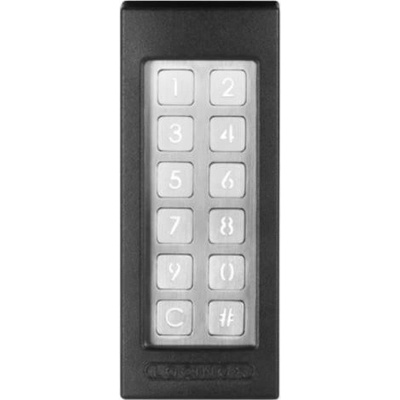 LOCINOX SlimStone-2 9005 - osvetlená vyhrievaná kódová klávesnica s dvoma relé, čierna SLIMSTONE-2_9005