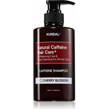 KUNDAL Caffeine Shampoo Cherry Blossom prírodný šampón proti vypadávániu vlasov 500 ml