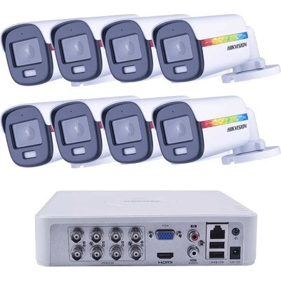 HIKVISION Комплект ZK81640W с 8 Камери 2MP Pro ColorVu Аудио и 2TB Диск (ZK81640W)