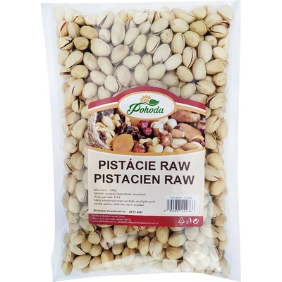 Velkoobchod Pohoda Pistácie raw nepražené a nesolené 500 g