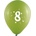 Globos Festival БАЛОНИ 10 БР. 12" - 30 СМ С ПЕЧАТ - ЦИФРА 8