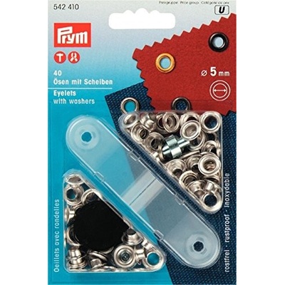 Průchodky PRYM kovové 5mm nikl s podložkou