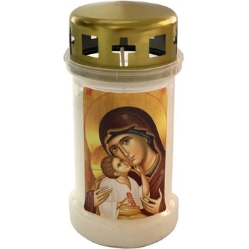 Bolsius Бяла ритуална свещ с Богородица - Bolsius с горене 50 часа (BO-NR3-CAP-MD-BIZ-A)