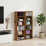 vidaXL Кабинет за CD 2 бр. Старо дърво 60 x 17 x 92 см (8012759)