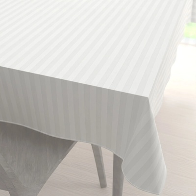 Biante damašek obrus Atlas Grádl DM-006 Biely pásiky 2cm 50x100cm
