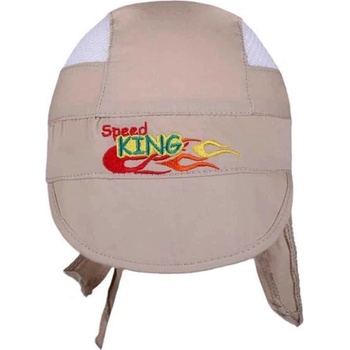 New Baby letná detská čiapočka šatka Speed King bežové