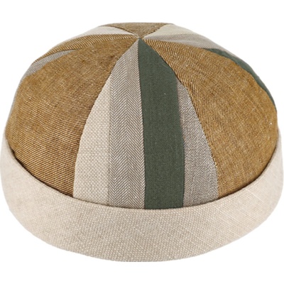 Fiebig Headwear since 1903 Lněná Docker béžový Patchwork