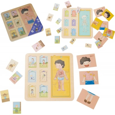 Teddies deskové puzzle lidské tělo/sport 30x30 cm