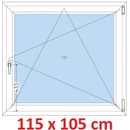 Soft Plastové okno 115x105 cm, otváravé a sklopné