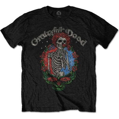 Grateful Dead tričko Floral Stealie čierne