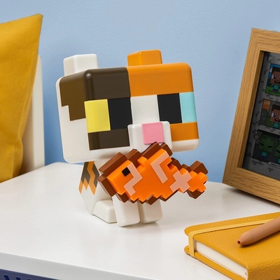 Lampička Lampička Minecraft - Cat with Tropical Fish