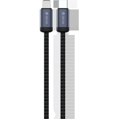 Devia EC645 USB-C - Apple Lightning, 27W, 3A, 1m, černý