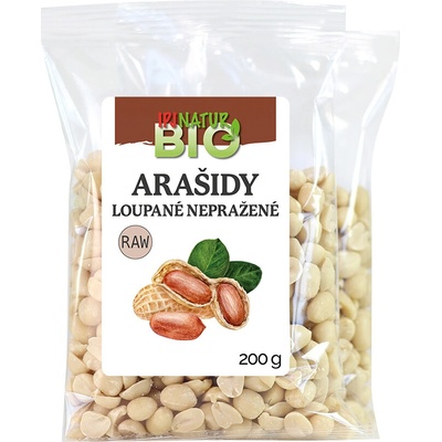 IPJ NATUR Arašídy loupané nepražené BIO RAW 200 g