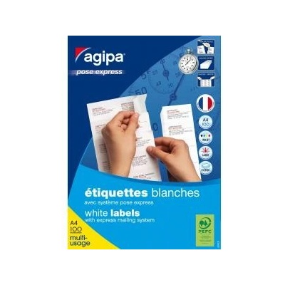 Etikety univerzálne 105x37mm Express Agipa A4 100 hárkov