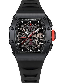 Pagani Design Мъжки часовник Pagani Design Fusc, Хронограф, Черен / Черен (PD-YS011-BLACK-BLACK)