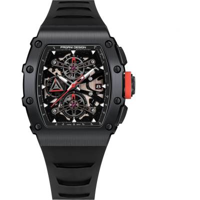 Pagani design Мъжки часовник Pagani Design Fusc, Хронограф, Черен / Черен (PD-YS011-BLACK-BLACK)