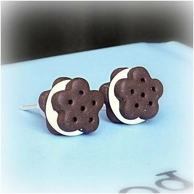 Prosperk náušnice pecky Fimo mini sušenky S4668