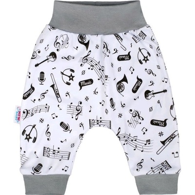 NEW BABY Kojenecké bavlněné tepláčky Music