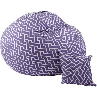 PUFRELAX Комплект Барбарон и декоративна възглавница, 450л. Matusalem, Zippity Purple, Перящ се калъф, Подходящ за деца, Пълнеж с микс от мемори пяна и дунапрен, Гама Premium (PUF-M-MP-PT-ZIP)