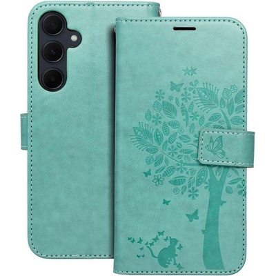 Forcell Кожен Калъф за Samsung A35 Forcell Mezzo Book Case Tree, Зелен (5903396268250)