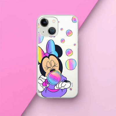 AppleMix DISNEY Apple iPhone 14 - Minnie a bublina - bubliny - gumový - čiré