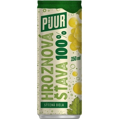 VIAJUR 100% Hroznová šťava biela, sýtená mušt 0,25 l