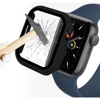 ENKAY Obal s tvrdeným sklom pre Apple Watch 9 / 8 / 7 41mm čierny 35917