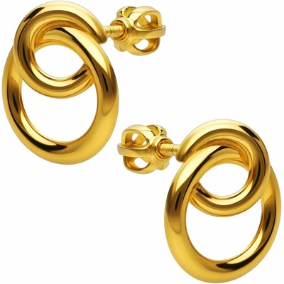 Zlaton Náušnice žluté zlato kruhy pecky 1.5cm 2.4g N07092604326