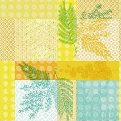 Ubrus PVC MIS568, metráž, šířka 140 cm, florální vzor žluto-zelený, IMPOL TRADE