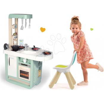 Smoby Set kuchynka Cherry so zvukmi a stolička pre deti KidChair