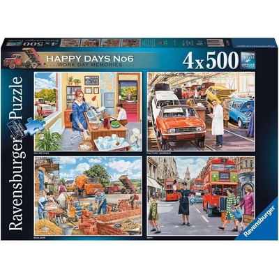 Ravensburger Happy Days č. 6 Pracovní vzpomínky 4x500 dílků