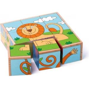 Woodyland Кубус 3 x 3 - екзотични животни (93056)