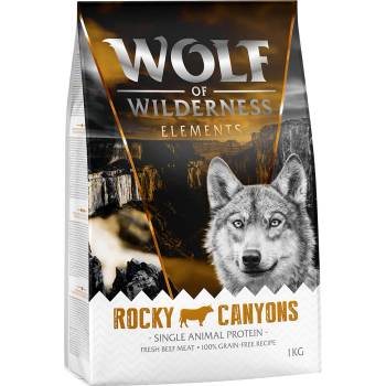 Wolf of Wilderness 1кг Adult Rocky Canyons Wolf of Wilderness, суха храна за кучета с говеждо