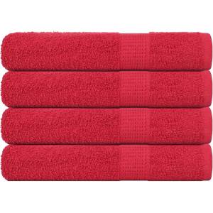 vidaXL Кърпи FROGN 4 бр. Червени 100x200 см 360 г/м2 (136939)