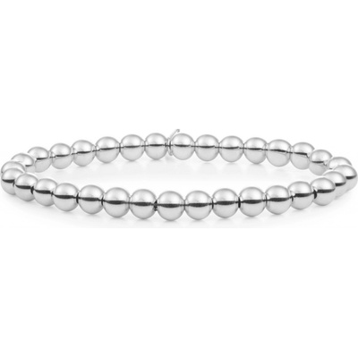 Sparkling Jewels strieborný guličkový náramok pre ženy Saturn SB-S-6MM-ADD