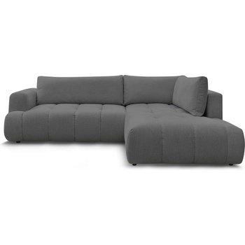 Bobochic Тъмносив сгъваем/с място за съхранение ъглов диван (десен ъгъл/L форма) Fuji - Bobochic Paris (106543)