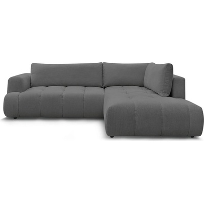 Bobochic Тъмносив сгъваем/с място за съхранение ъглов диван (десен ъгъл/L форма) Fuji - Bobochic Paris (106543)