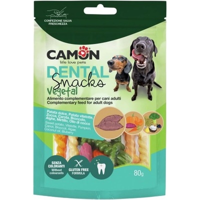 Camon Chewable rope shaped bone - дентални зеленчукови лакомства за кучета 80 гр, Италия - AE367