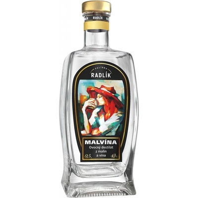 Radlík Malvína 43% 0,5 l (holá láhev)