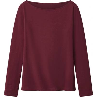 esmara Dámské triko s dlouhými rukávy burgundská – Zboží Dáma