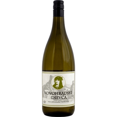 Novohradské Dievča Biele Polosladké 10,5% 1 l (čistá fľaša)