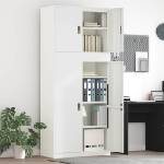 vidaXL Шкаф за съхранение 2 бр. Бяло 90 x 40 x 210 см Стомана (3438728)
