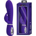 Pretty Love Prescott Red Super Soft Silicone Dual Vibrator Purple