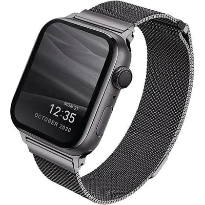 UNIQ Каишка UNIQ Dante за Apple Watch Series SE/ 6/ 5/ 4 44mm от неръждаема стомана, Graphite, графитен (Uni000365-0)