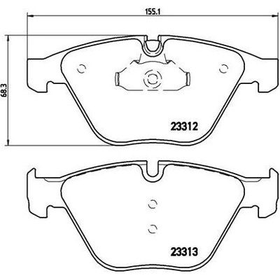Sada brzdových destiček, kotoučová brzda BREMBO P 06 054X