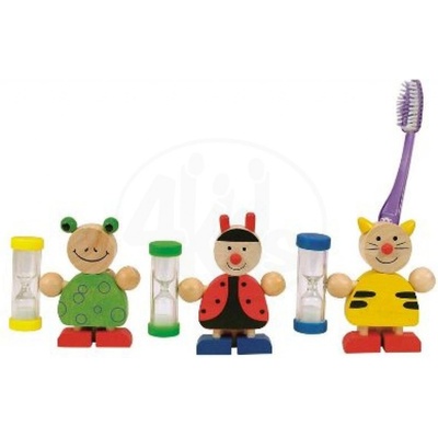 Bino Stojánek na kartáček s přesýpacími hodinami - Kočka – Zboží Mobilmania