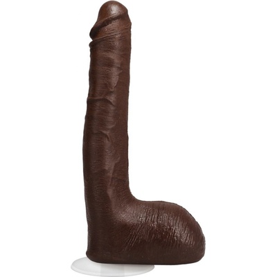 Doc Johnson Signature Cocks Ricky Johnson ULTRASKYN 10″ Cock with Vac-U-Lock Suction Cup, hnedé dildo s Vac-U-Lock prísavkou 25,4 x 4,1–5,1 cm