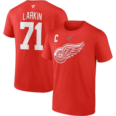 Fanatics tričko Dylan Larkin #71 Detroit red Wings Authentic Stack Name & Number