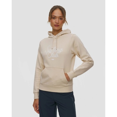 Helly Hansen dámská mikina S Kapucou W Core Graphic Hoodie V Béžové Barvě