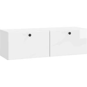 vidaXL Стенно монтиран ТВ шкаф 98 x 31 x 30 см Бял гланц (899239)